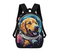 sinyumoney 3D Printed Space Dog Explorer-82 Children School Backpack Fashion Rucksack Casual Travel 17inch Backpacks Large Capacity Daypack for Boys Girls