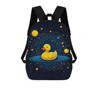 sinyumoney 3D Printed Space Duck Goose School Backpack Book 17inch Bags Fashion Backpacks Large Capacity Backpack Children Travel Rucksacks