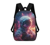 sinyumoney 3D Printed Space Explorer Astronaut in Cosmic Background School Backpack With Big Pockets for Kids Children's Backpacks Boy Girl Book Bags Kids School Bag 17inch