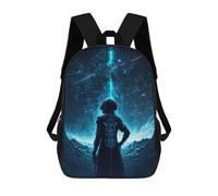 sinyumoney 3D Printed Space Explorer's Journey -3 School Book Bags Fashion Kids Large Capacity Backpack Children School Bag Travel Rucksacks 17inch