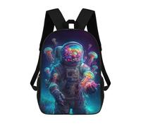 sinyumoney 3D Printed Space Jellyfish Explorer-2 School Backpack Book 17inch Bags Fashion Backpacks Large Capacity Backpack Children Travel Rucksacks
