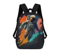 sinyumoney 3D Printed Space Odyssey Astronaut Artwork School Backpack With Big Pockets for Kids Children's Backpacks Boy Girl Book Bags Kids School Bag 17inch