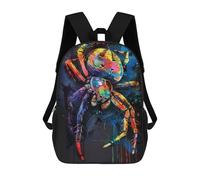 sinyumoney 3D Printed Spider Popart Painting School Bag Boys Girls Children's 17inch Backpack School Backpack Casual Fashion Backpack for in School Or Travel