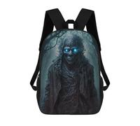 sinyumoney 3D Printed Spooky Forest Spirit School Backpack With Big Pockets for Kids Children's Backpacks Boy Girl Book Bags Kids School Bag 17inch