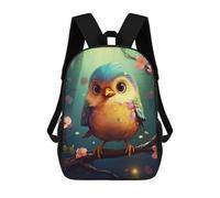 sinyumoney 3D Printed Spring Bird Children Backpacks Kids Cute School Backpack Outdoor Casual Daypack for Boys Middle School Students 17inch