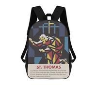sinyumoney 3D Printed ST THOMAS School Bag Boys Girls Children's School Backpack Casual Fashion Backpack for in School Or Travel 17inch