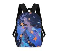 sinyumoney 3D Printed Starry Night Dream School Backpack With Big Pockets for Kids Children's Backpacks Boy Girl Book Bags Kids School Bag 17inch