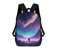 sinyumoney 3D Printed Starry Sky Journey -3 School Backpack With Big Pockets for Kids Children's Backpacks Boy Girl Book Bags Kids School Bag 17inch