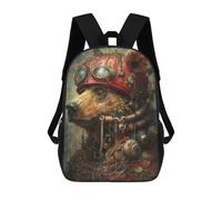 sinyumoney 3D Printed Steampunk Bear Portrait-1 School Backpack With Big Pockets for Kids Children's Backpacks Boy Girl Book Bags Kids School Bag 17inch