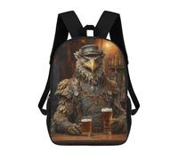 sinyumoney 3D Printed Steampunk Beer Griffin School Bag Boys Girls Children's School Backpack Casual Fashion Backpack for in School Or Travel 17inch