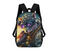 sinyumoney 3D Printed Steampunk Rat Soldier School Backpack With Big Pockets for Kids Children's Backpacks Boy Girl Book Bags Kids School Bag 17inch