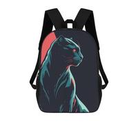 sinyumoney 3D Printed Stylized Panther Illustration Children Backpacks Kids Cute School Backpack Outdoor Casual Daypack for Boys Middle School Students 17inch