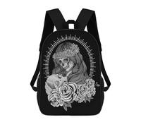 sinyumoney 3D Printed Sugar Skull Children Backpacks Kids Cute School Backpack Outdoor Casual Daypack for Boys Middle School Students 17inch