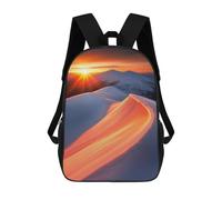 sinyumoney 3D Printed Sunrise Over Snowy Mountains School Backpack for Kids Children's 17inch Backpacks Boy Girl Book Bags Kids School Bag