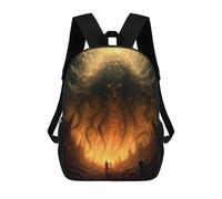 sinyumoney 3D Printed Tentacle Monster Children's 17inch School Backpack for Kids High Capacity Travel Rucksacks Fashion Book Bags Kids School Bag