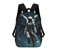 sinyumoney 3D Printed The Cosmic Angel School Bag Boys Girls Children's 17inch Backpack School Backpack Casual Fashion Backpack for in School Or Travel