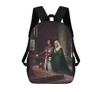 sinyumoney 3D Printed The Dedication by Edmund Leighton School Bags Kids 17inch Backpacks Casual Fashion School Bag Backpacks Book Bags for Boys Elementary And Middle School Students
