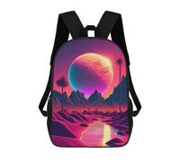 sinyumoney 3D Printed The Future That Never Was Children School Backpack Fashion Rucksack Casual Travel 17inch Backpacks Large Capacity Daypack for Boys Girls