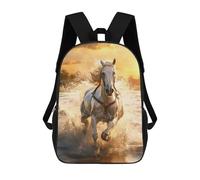 sinyumoney 3D Printed The Galloping Stallion School Book Bags Fashion Kids Large Capacity Backpack Children School Bag Travel Rucksacks 17inch