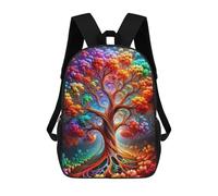 sinyumoney 3D Printed The Neon Arboretum Children's 17inch School Backpack for Kids High Capacity Travel Rucksacks Fashion Book Bags Kids School Bag