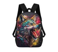 sinyumoney 3D Printed The Pirate Wolf School Backpack for Kids Children's 17inch Backpacks Boy Girl Book Bags Kids School Bag