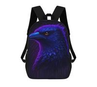sinyumoney 3D Printed The Ravens Head Children Backpacks Kids Cute School Backpack Outdoor Casual Daypack for Boys Middle School Students 17inch