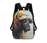 sinyumoney 3D Printed The Sacred Water Buffalo Children Backpacks Kids Cute School Backpack Outdoor Casual Daypack for Boys Middle School Students 17inch