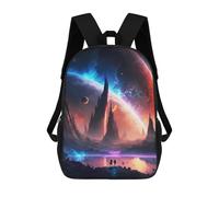 sinyumoney 3D Printed The Stars Within Us Children's 17inch School Backpack for Kids High Capacity Travel Rucksacks Fashion Book Bags Kids School Bag