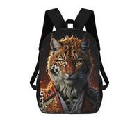 sinyumoney 3D Printed The Tiger in The Kimono Children's 17inch School Backpack for Kids High Capacity Travel Rucksacks Fashion Book Bags Kids School Bag