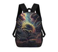 sinyumoney 3D Printed Thunderstorm Sunflower Children's School Backpack for Kids High Capacity Travel Rucksacks Fashion Book Bags Kids School Bag Back Pack 17inch