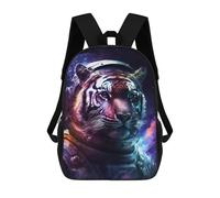 sinyumoney 3D Printed Tiger Astronaut Space Art Print-4 School Backpack for Kids Children's 17inch Backpacks Boy Girl Book Bags Kids School Bag