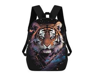 sinyumoney 3D Printed Tiger Fantasy Art Print Children's 17inch School Backpack for Kids High Capacity Travel Rucksacks Fashion Book Bags Kids School Bag