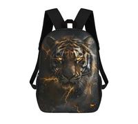 sinyumoney 3D Printed Tiger Thunder Dark Night Children's 17inch School Backpack for Kids High Capacity Travel Rucksacks Fashion Book Bags Kids School Bag