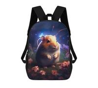 sinyumoney 3D Printed Tiny Hamster on Mars Children Backpacks Kids Cute School Backpack Outdoor Casual Daypack for Boys Middle School Students 17inch