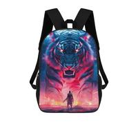 sinyumoney 3D Printed Titanic Tiger Encounter School Backpack With Big Pockets for Kids Children's Backpacks Boy Girl Book Bags Kids School Bag 17inch