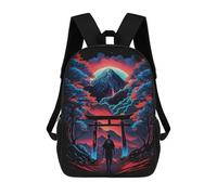 sinyumoney 3D Printed Torii Gate Dreamscape School Bag Boys Girls Children's School Backpack Casual Fashion Backpack for in School Or Travel 17inch