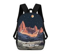 sinyumoney 3D Printed Torres Del Paine National Park Children's School Backpack for Kids High Capacity Travel Rucksacks Fashion Book Bags Kids School Bag Back Pack 17inch
