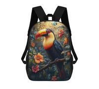 sinyumoney 3D Printed Toucan in A Tropical Paradise School Bag Boys Girls Children's School Backpack Casual Fashion Backpack for in School Or Travel 17inch