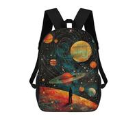 sinyumoney 3D Printed Traveller Planets Children Backpacks Kids Cute School Backpack Outdoor Casual Daypack for Boys Middle School Students 17inch