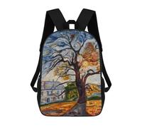 sinyumoney 3D Printed Tree in Stormy Weather School Backpack With Big Pockets for Kids, Children's Backpacks Book Bags Kids School Bag 17inch