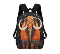 sinyumoney 3D Printed Tribal Animal 11 Mastodon School Bag Boys Girls Children's School Backpack Casual Fashion Backpack for in School Or Travel 17inch