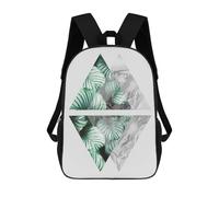 sinyumoney 3D Printed Tropical Geometry A1 School Bag Boys Girls Children's School Backpack Casual Fashion Backpack for in School Or Travel 17inch