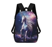 sinyumoney 3D Printed Unicorn in Space School Backpack Book 17inch Bags Fashion Backpacks Large Capacity Backpack Children Travel Rucksacks
