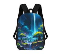 sinyumoney 3D Printed Veiled Forest Cascade School Backpack Book 17inch Bags Fashion Backpacks Large Capacity Backpack Children Travel Rucksacks