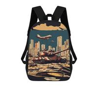 sinyumoney 3D Printed War Tank School Book Bags Fashion Kids Large Capacity Backpack Children School Bag Travel Rucksacks 17inch