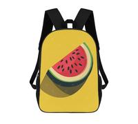 sinyumoney 3D Printed Watermelon Slice Illustration Children Backpacks Kids Cute School Backpack Outdoor Casual Daypack for Boys Middle School Students 17inch