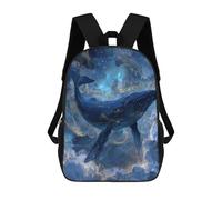 sinyumoney 3D Printed Whale in Cosmic Ocean School Backpack With Big Pockets for Kids, Children's Backpacks Book Bags Kids School Bag 17inch