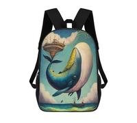 sinyumoney 3D Printed Whale Incredible Children Backpacks Kids Cute School Backpack Outdoor Casual Daypack for Boys Middle School Students 17inch