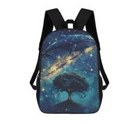sinyumoney 3D Printed Whale Tree Galaxy Art Print-2 School Backpack With Big Pockets for Kids Children's Backpacks Boy Girl Book Bags Kids School Bag 17inch