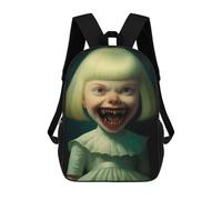 sinyumoney 3D Printed What A Beautiful Smile Children Backpacks Kids Cute School Backpack Outdoor Casual Daypack for Boys Middle School Students 17inch